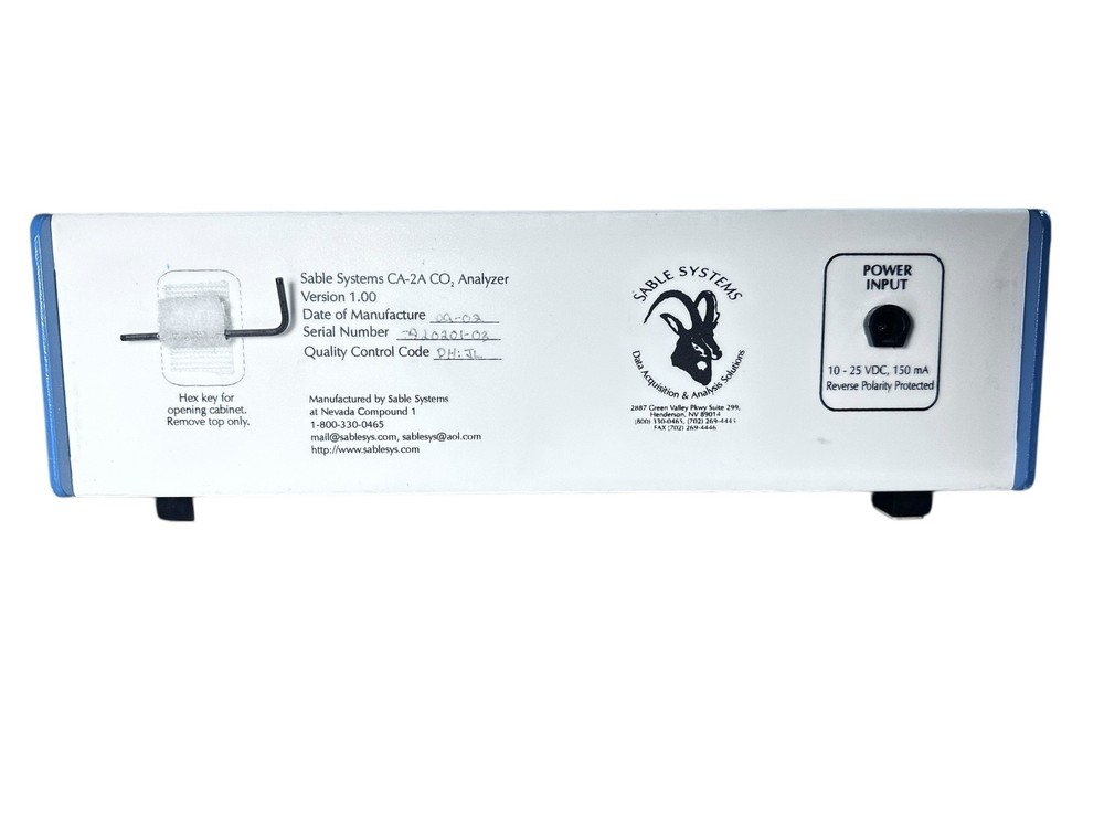 Sable Systems CA-2A Carbon Dioxide CO₂ Analyzer – Tested, Excellent Condition