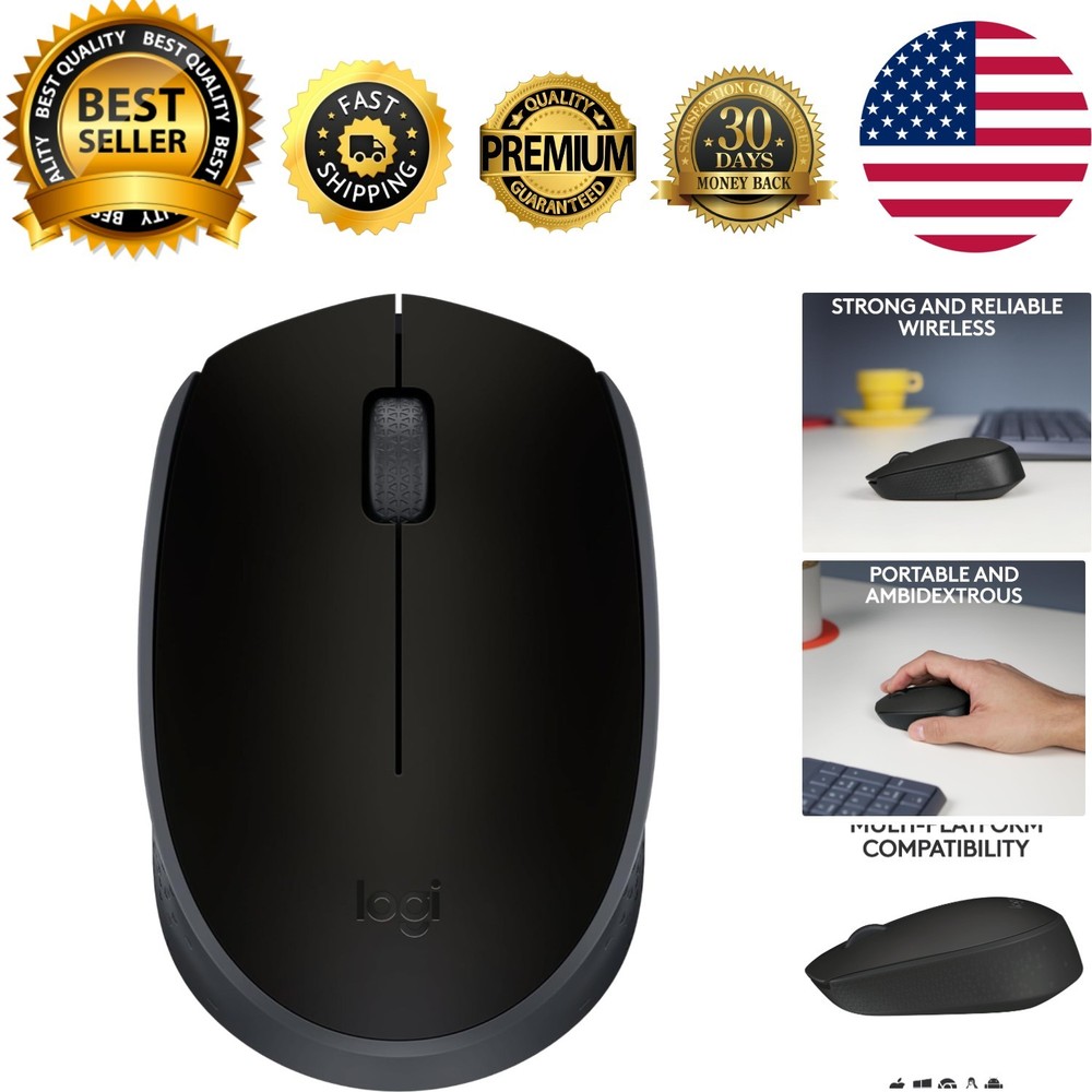 Logitech M170 - Lightweight Wireless Mouse with 33ft Range & 800 DPI Sensitivity