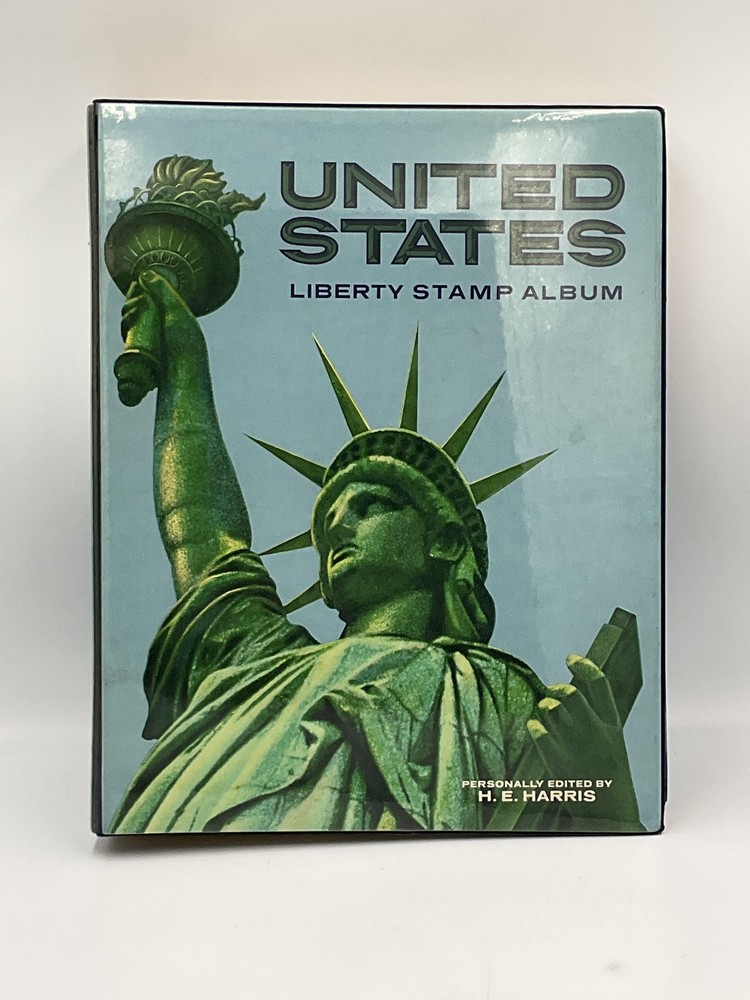 H.E. Harris United States Liberty Stamp Album Blue Large Country Specific Album