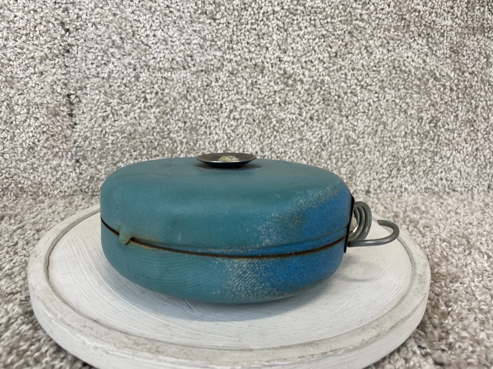 Vintage Cordomatic Clothesline Retractable Wall Mounted Blue