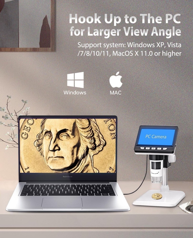 AOPICK 4.3 Inch LCD Digital Microscope