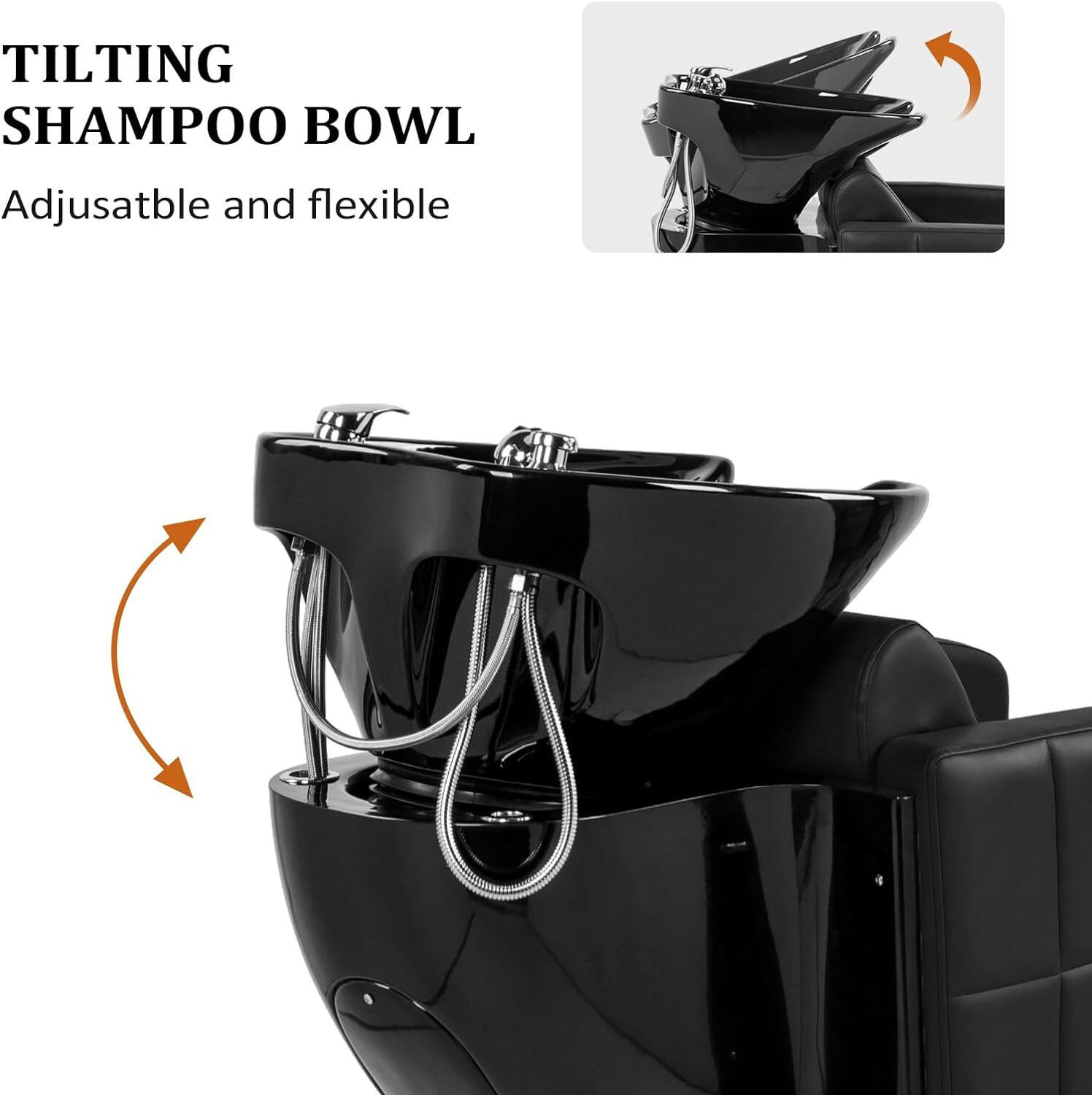 Beauty Salon Shampoo Backwash Unit Sink Station Ceramic Shampoo Bowl for Barber