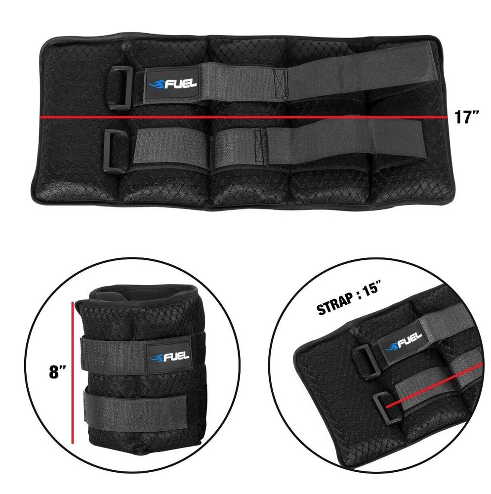 Adjustable Wrist/Ankle Weights, Exercise Workout, 20-Pound Pair & Weighted Packs