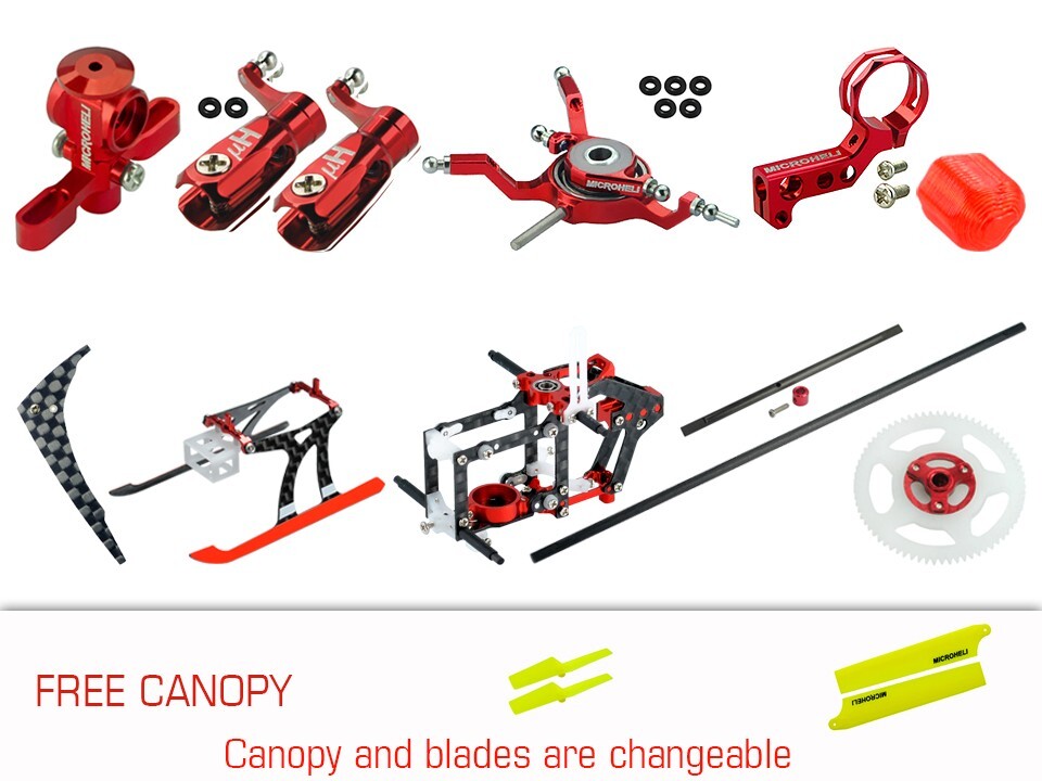 Microheli CNC Performance Package (RED) - BLADE NANO S2 / S3