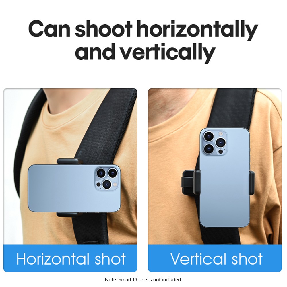 Backpack Camera Mount Strap Clip Mount Quick Release 360°Rotatable With