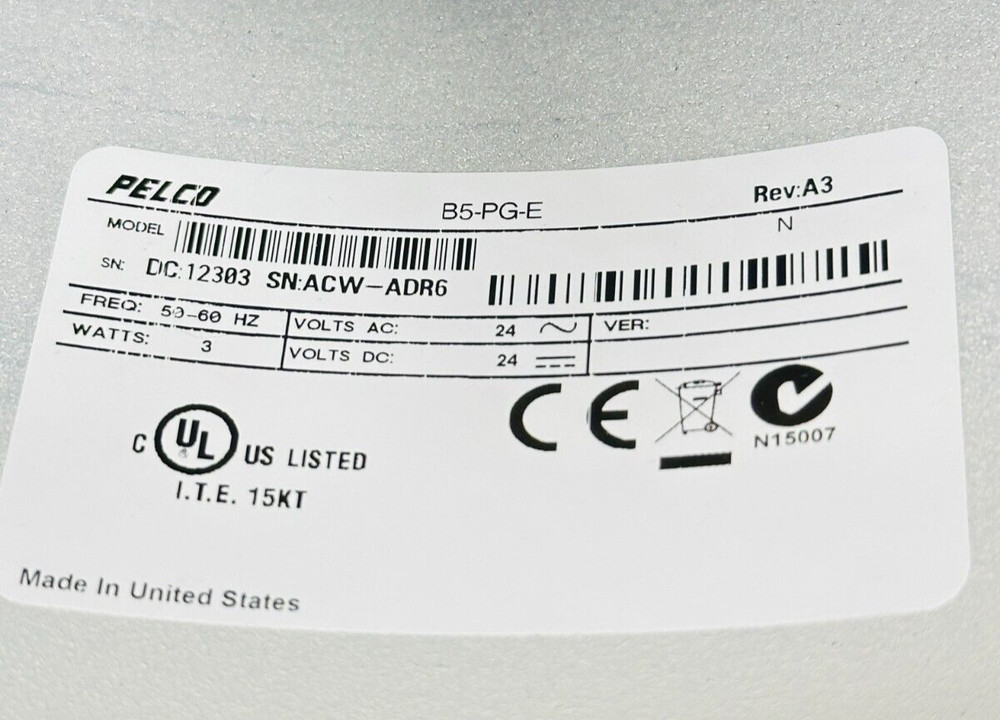 Pelco B5-PG-E/D5118 Dome Security surveillance Camera - FREE SHIPPING