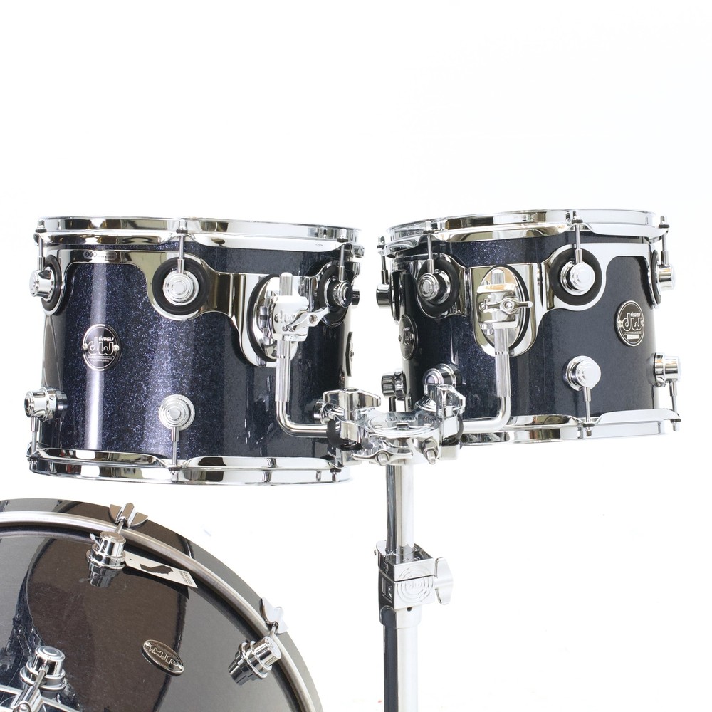 DW Drums Performance Series Cherry Ltd. Ed. 4-pc Shell Pack in Black Sparkle