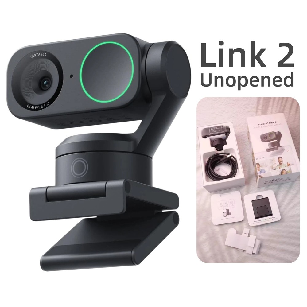 Insta360 Link 2 - 4K AI PTZ Webcam for Streaming, Gaming & Conferencing