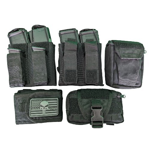 Ghost Camo Heavy Duty War Battle Tactical Belt With Pouches Molle Webbing