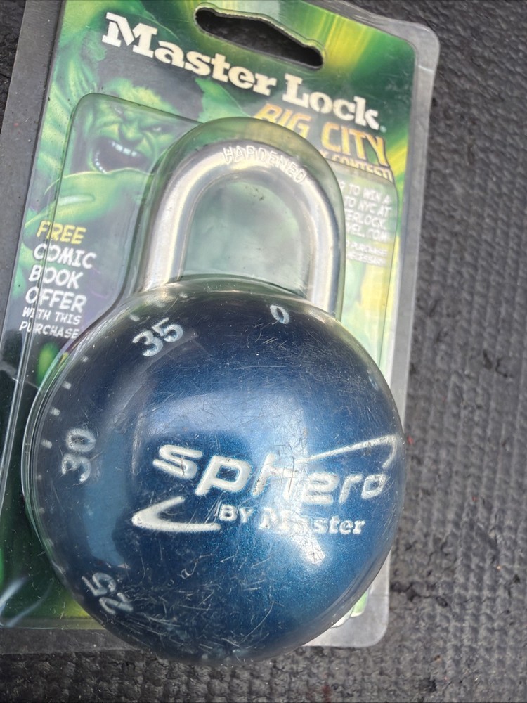 Master Lock Sphero Master Smooth Spin Combination Lock Padlock 2075DAST Blue