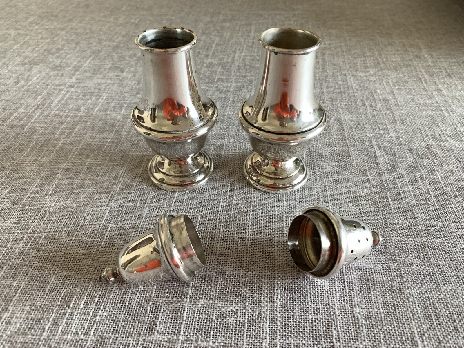 Vintage Gorham Sterling Silver Salt/Pepper Shakers 1113 4 1/2” Polished 70g