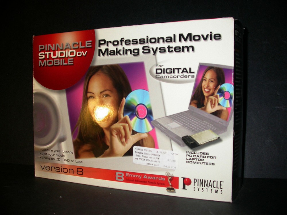 Pinnacle Studio DV Mobile Version 8 With PCMCIA Card + Firewire Cable