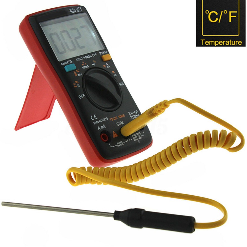 ANENG AN8009 Digital ClampMeter Handheld RMS Multimeter AC/DC Current Resistance