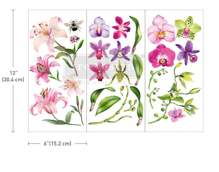 Re-Design with Prima, Mini Rub-on Transfers, 3 sheets, 6″x12″