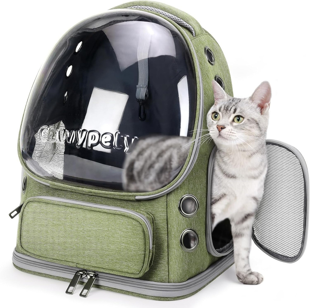 Cat Backpack Carrier, Breathable Cat Carrier Large Space Bubble Pet Backpack for