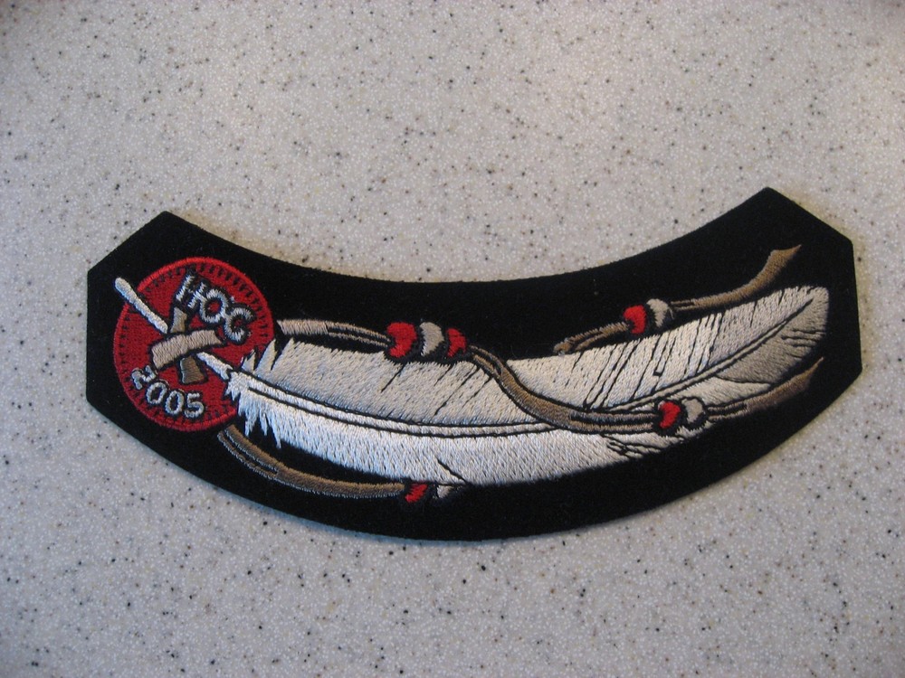 Harley Davidson Harley Owners Group 2005 Eagle Feather Embroidered Rocker Patch