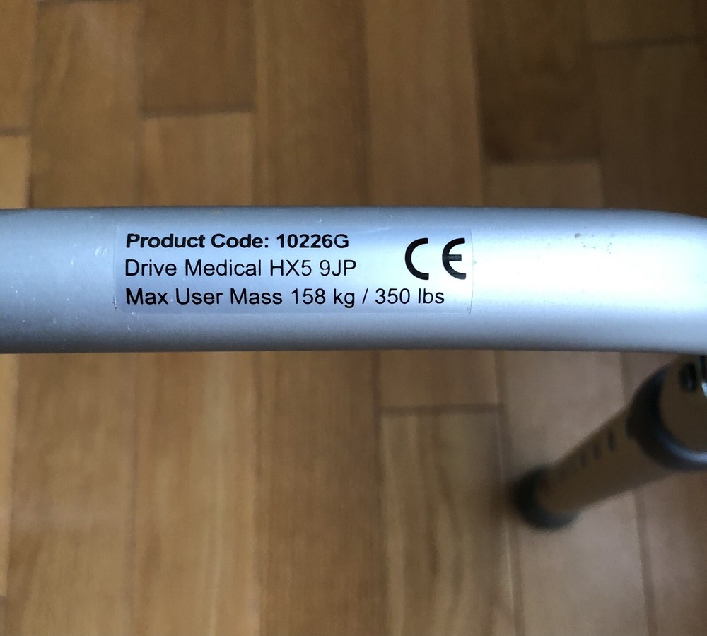 DRIVE DELUXE Trigger Release Folding Walker GRAY 5” Wheels Adjustable Height NWT