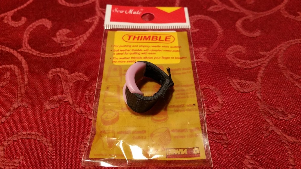 Leather Ring Thimble Quilting Sewing Notions Adjustable Small Medium Large