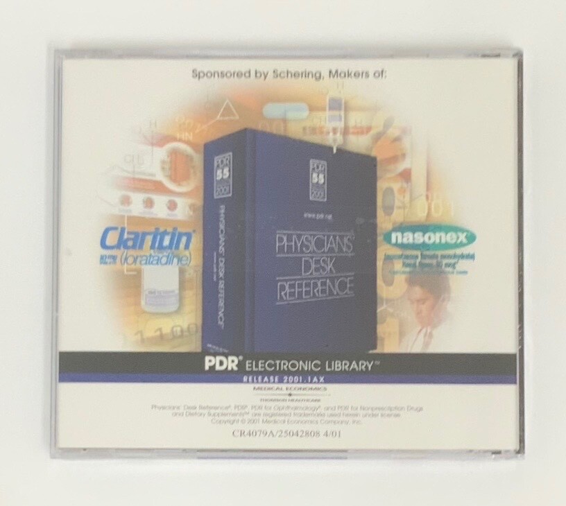 Physicians Desk Reference PDR Electronic Library Release 2001.1AX New Sealed
