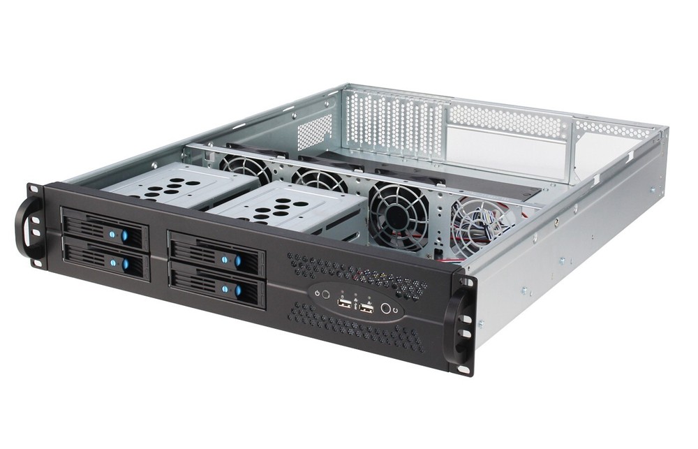 2U Computer Case 4 Bay Server Chasis ATX Computer Case Empty server chassis