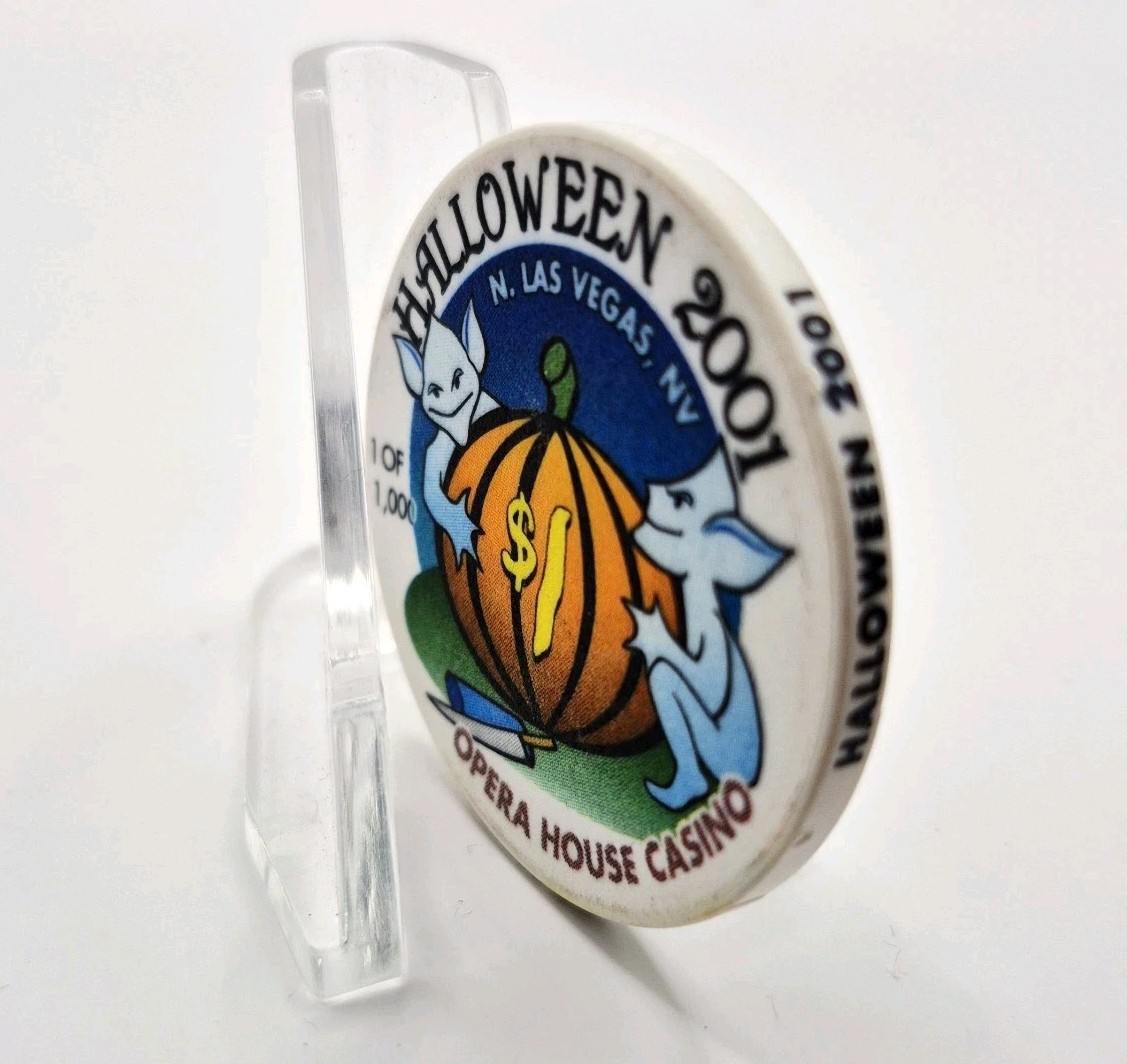 Opera House Casino Las Vegas Nevada "Halloween 2001" $1 Casino Chip V9261