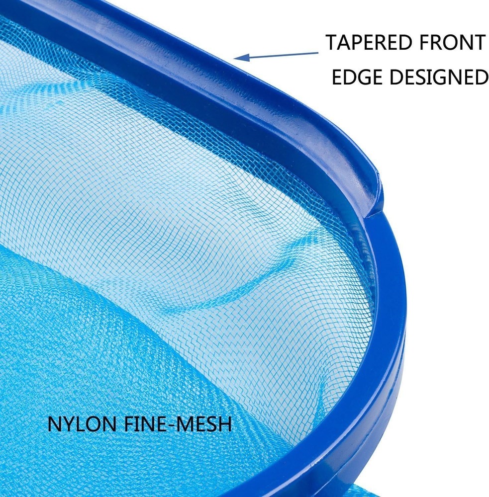 Pool Spa Leaf Skimmer Rake Net Deep Pocket for Pool Debris Removal