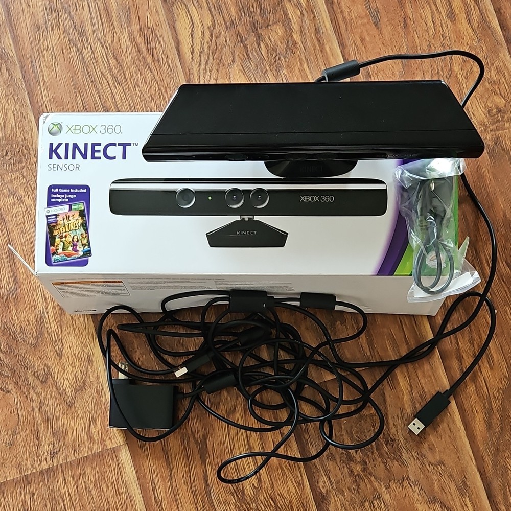 Microsoft Xbox 360 Kinect Sensor Black USB 6ft Cable Motion Sensor for Console