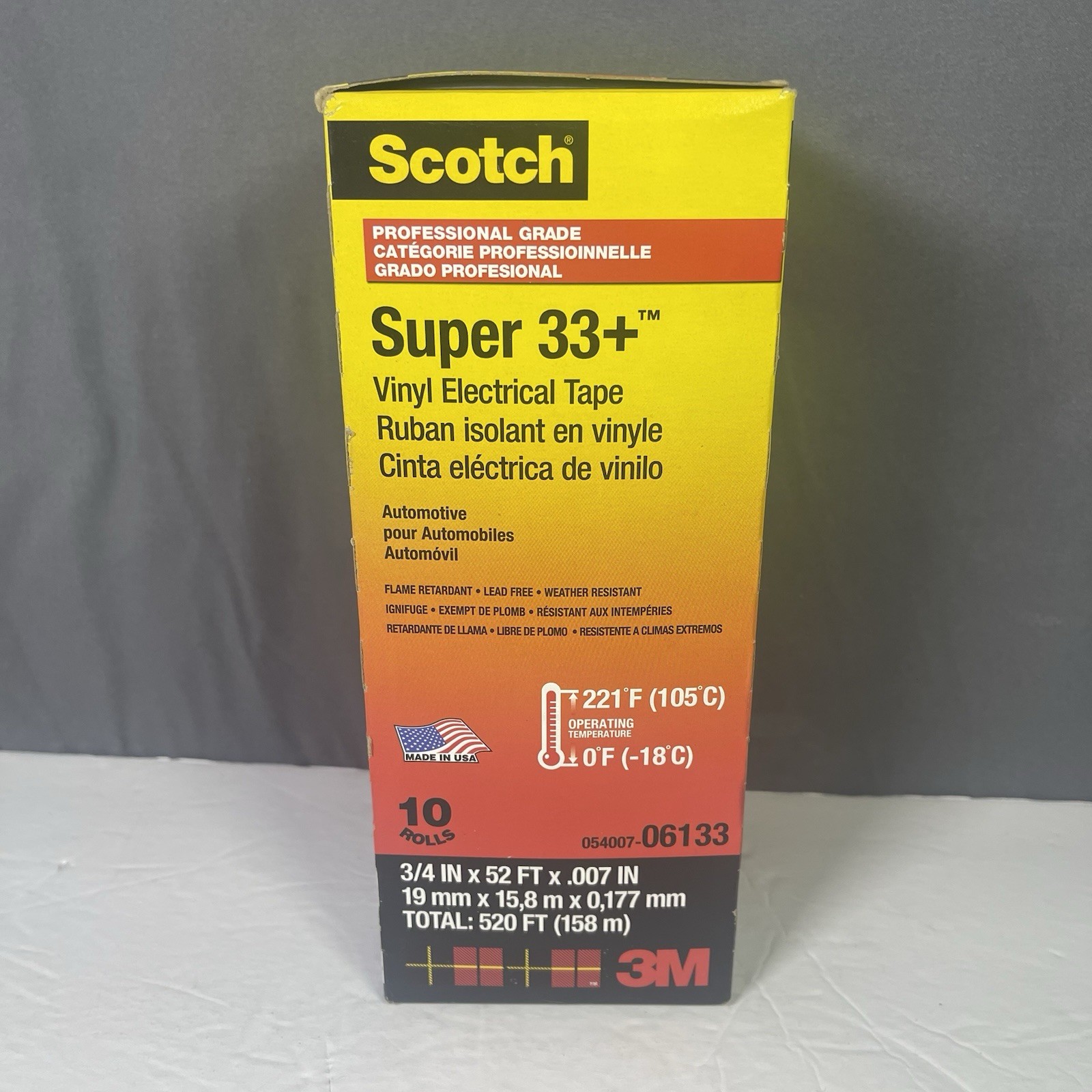 (10 PACK) 3M Scotch Super 33+ Electrical Tape