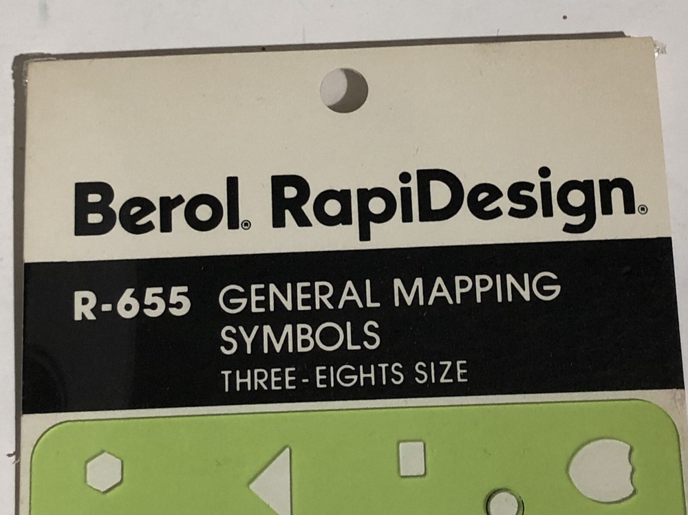 Berol RapiDesign - General Mapping Symbols R-655 3/8ths