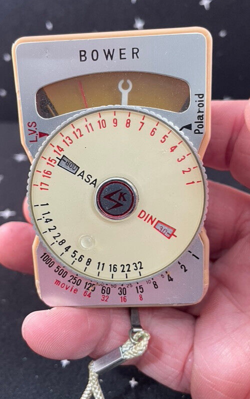 Vintage Bower Model 31 Camera Light Meter w/ original Case Untested