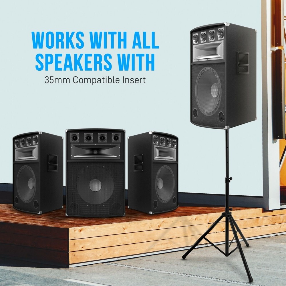 PylePro 6Ft Tripod Speaker Stand Quick Easy 110lb Load Capacity PSTND25
