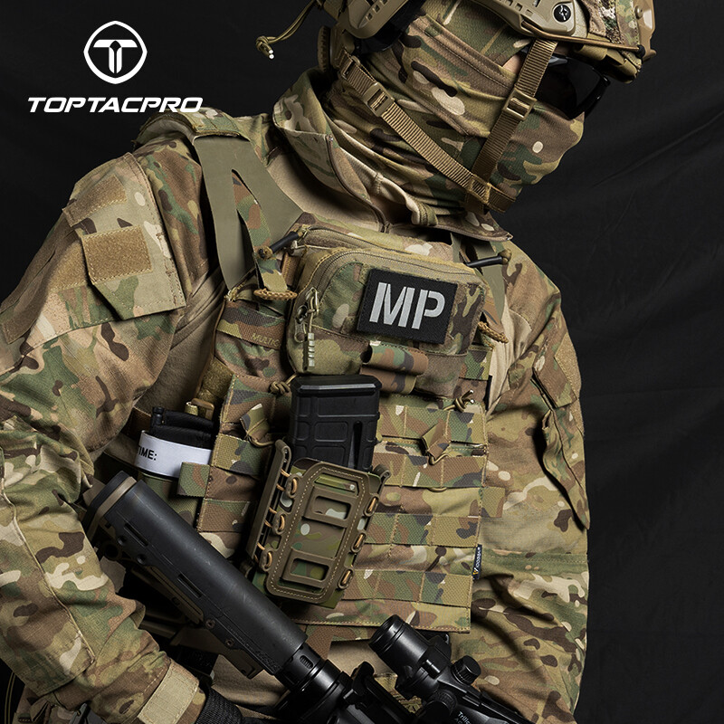 TOPTACPRO Tactical MOLLE Pouch Accessory Pouch Chest Storage Admin Panel Sundry