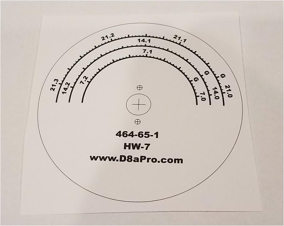 Heathkit HW-7 Replacement Dial Scale 464-65-1