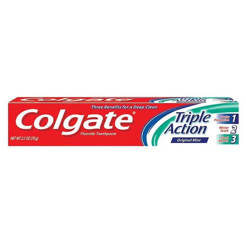 6 Packs Colgate Triple Action Toothpaste 2.5 oz