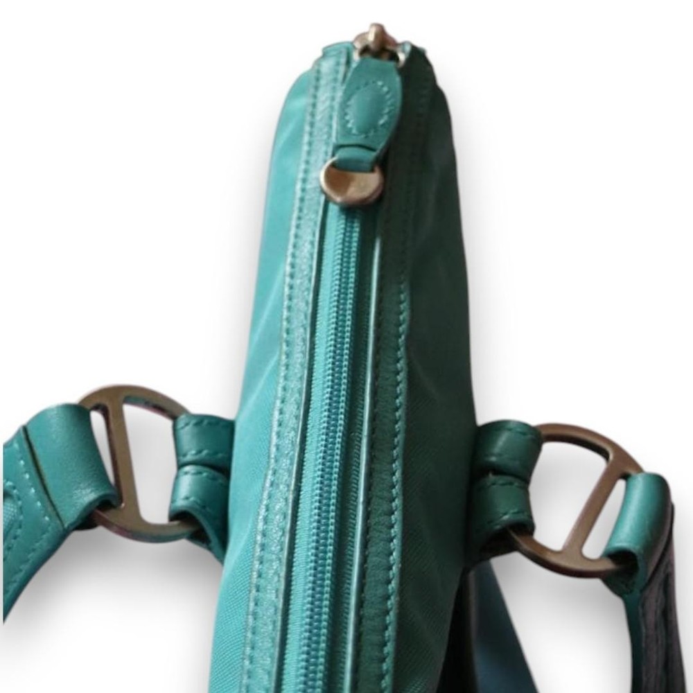 Tumi Turquoise Nylon Shoulder Bag Adjustable Strap Used Stylish Utility
