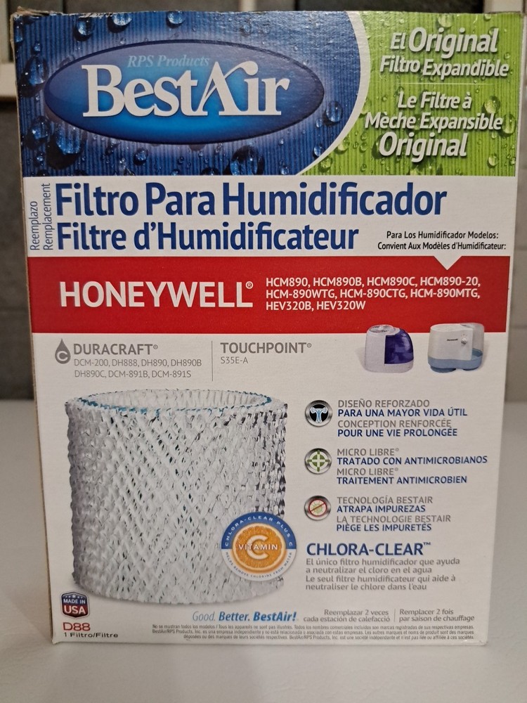 Best Air D88 Humidifier Replacement Wick Filter for Duracraft Models