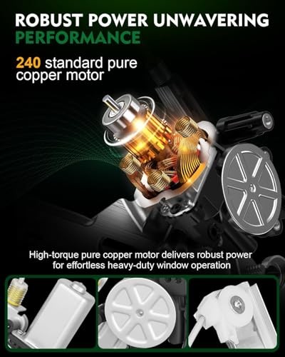 Front Left Driver Side Power Window Regulator with Motor for:-Mazda MPV 2000