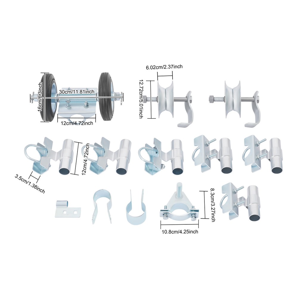 Rolling Gate Hardware Kit, Heavy Duty Sliding Gate Rollers Wheels Kit US~