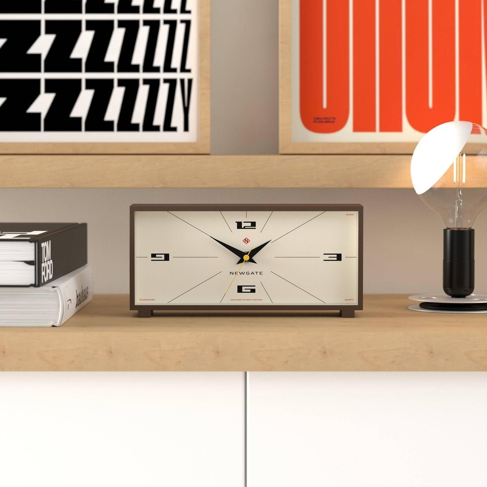 NEWGATE® Thunderbird Desk Clock | Retro Contemporary Rectangular Design | M