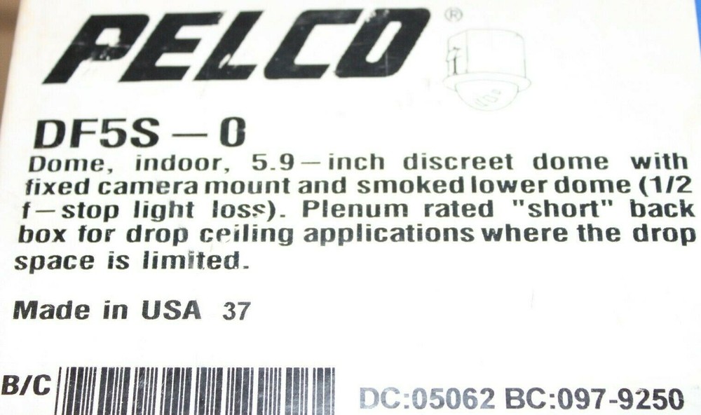 Pelco DF5S-0 Fixed Mount - Brand New