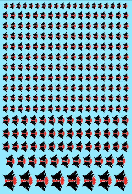 A6 - Twin Wolf Heads Transfer Sheet