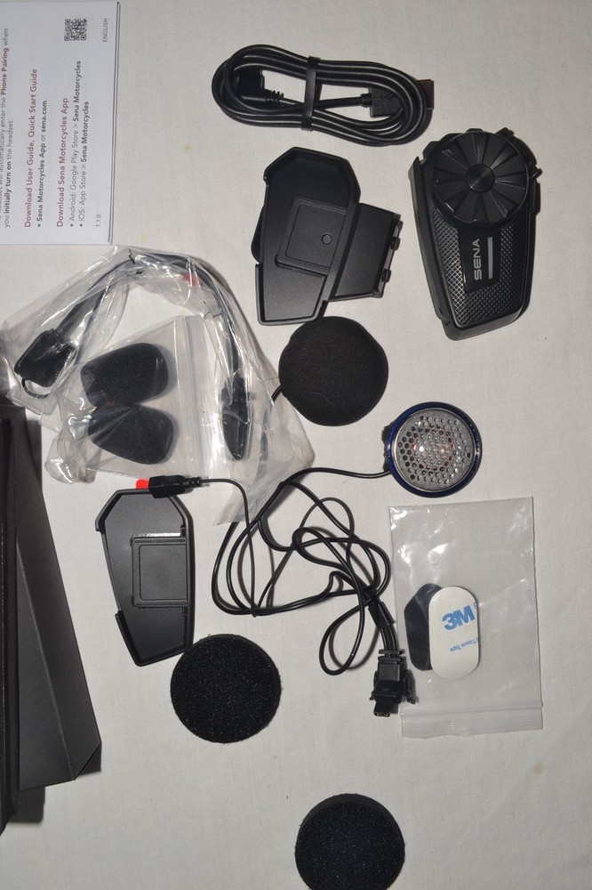 SENA Spider ST1 Motorcycle Mesh Communication System COMPLETE OPEN BOX/UNTESTED