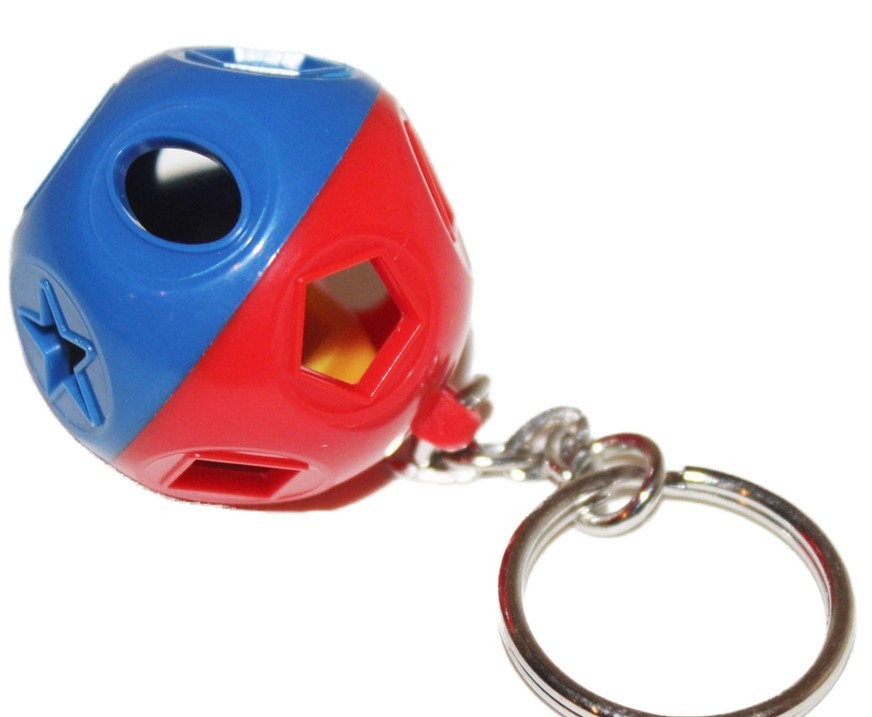 TUPPERWARE Shape O Ball Kids Hand Eye Coordination Learning TOY FREE KEYCHAIN