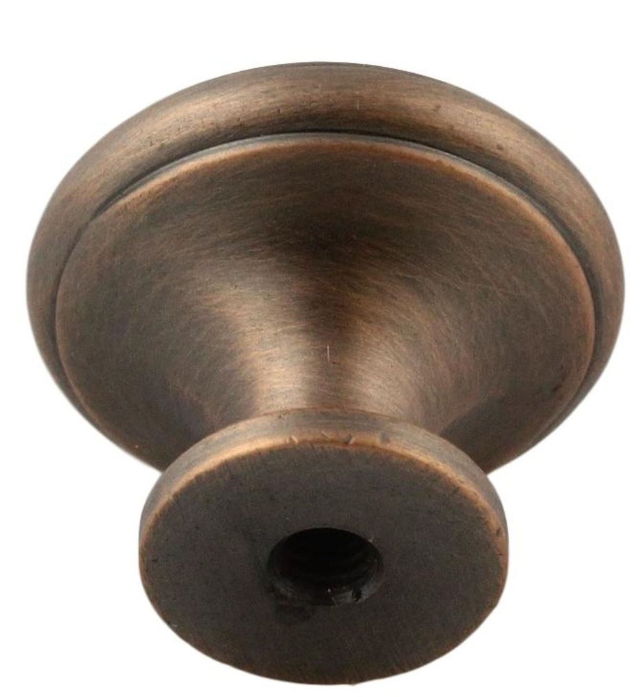 1" Small Knob Red Antique Copper