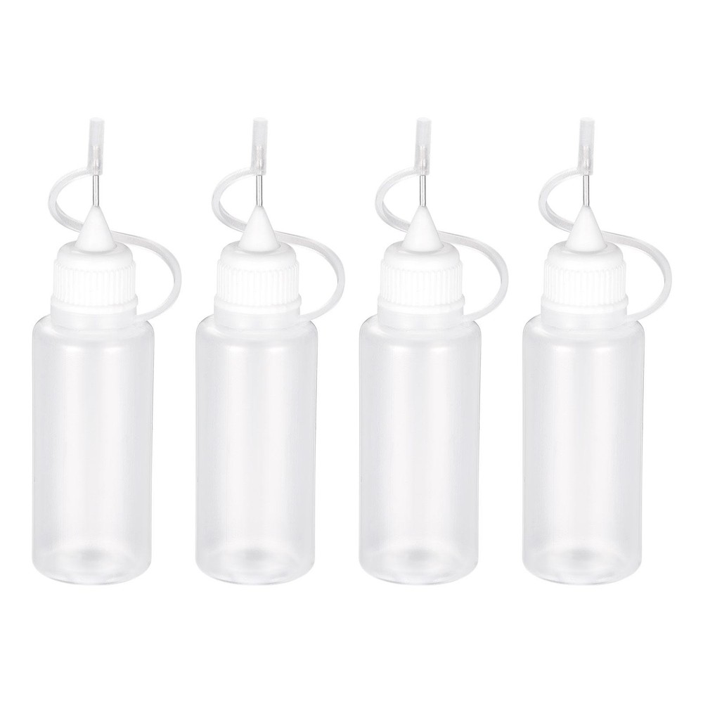 Needle Tip Bottle Precision Plastic Applicator 20ml White Hood 10pcs
