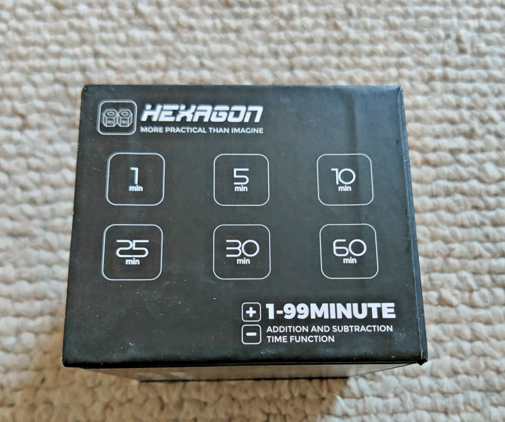 Timer Cube, Hexagon Productivity Timer, Pause & Resume