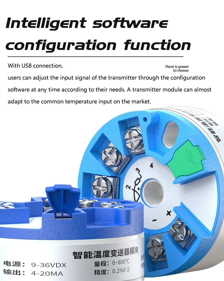Thermocouple Temperature Transmitter Programmable Output Head-mounted Converter