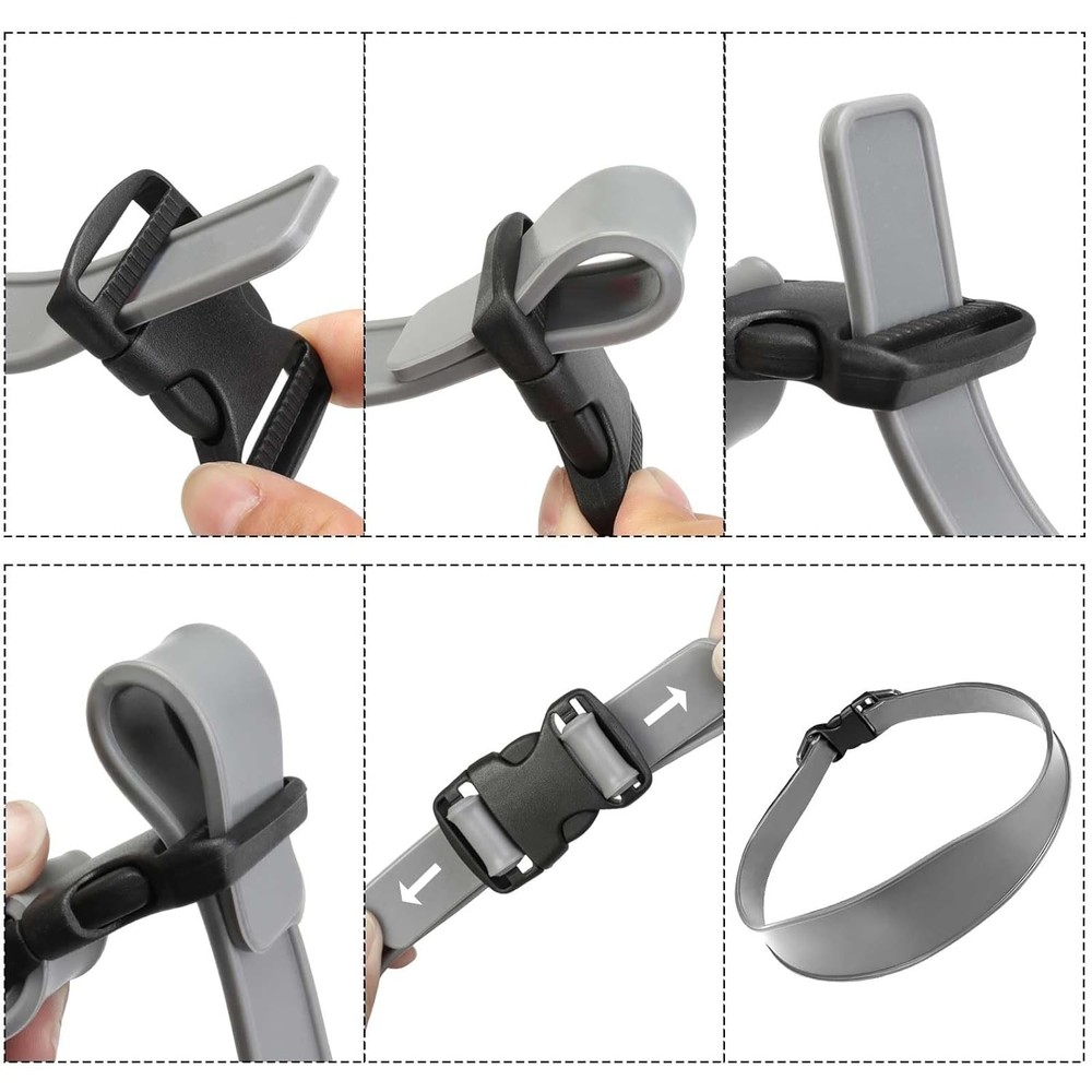 1PC Neckline Shaving Template Adjustable, 1PCS Gray