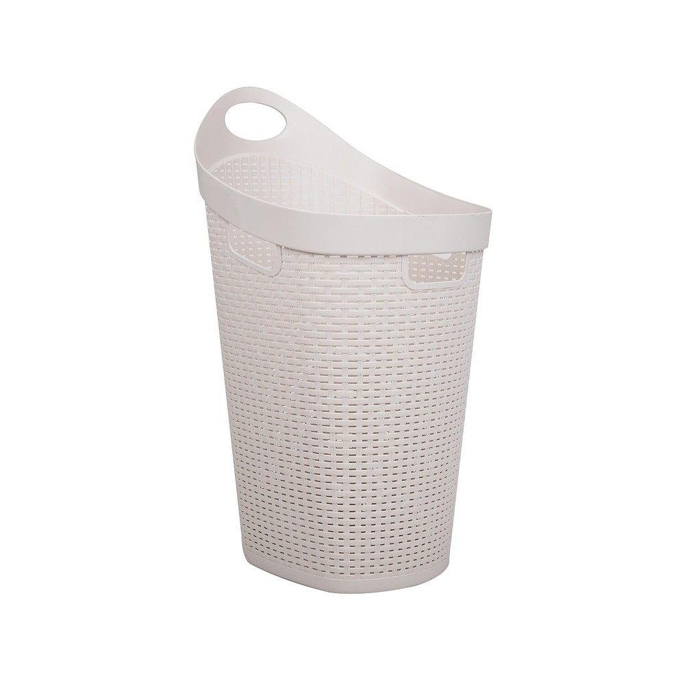60L Rolling Laundry Hamper Clothes Basket Wheels Plastic 29.25"H