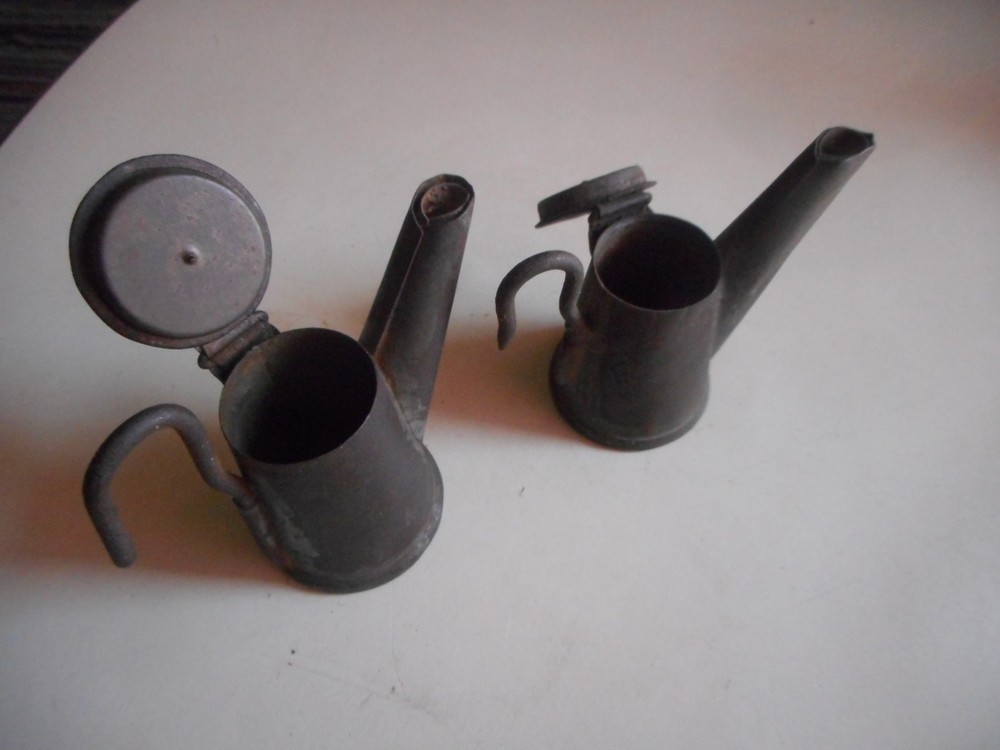 2 antique Miner's Cap Lamps